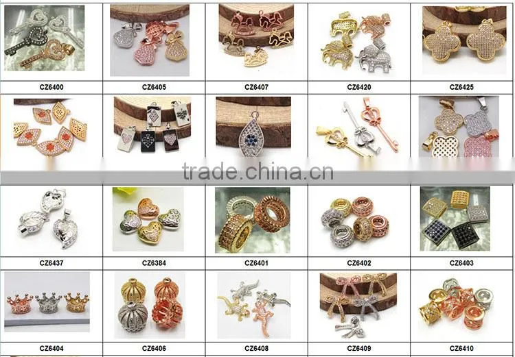 CZ6495 Wholesale mirco cz pave flower bracelet charm clasps