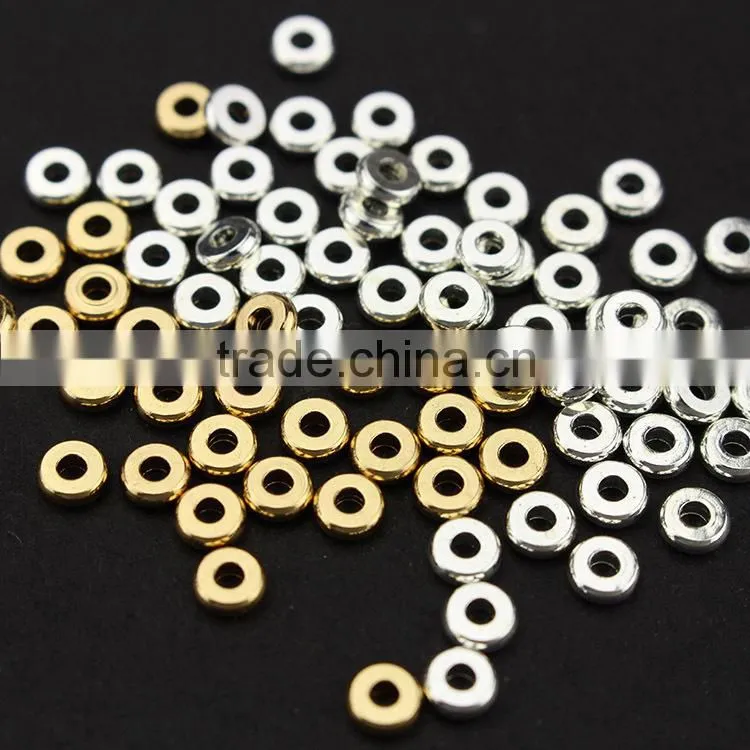 JS1228 Wholesale gold carved flower stardust rice beads,stardust drum spacer beads
