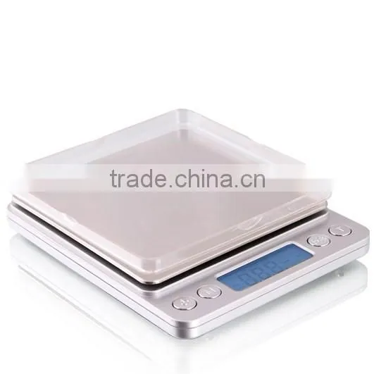 Stainless Steel Weighing Platform Pocket Scale, Mini scale, Big LCD Display Digital Pocket Scale