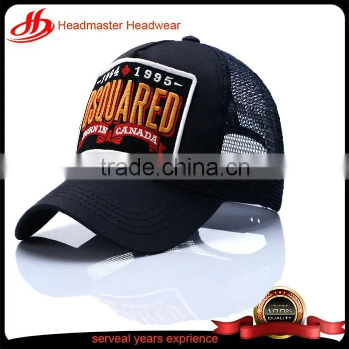 Custom 100%cotton embroidery Adults Age Group trucker mesh caps baseball caps