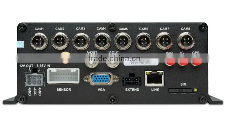MDVR with 3G GPS Support SD Card and HDD video storage