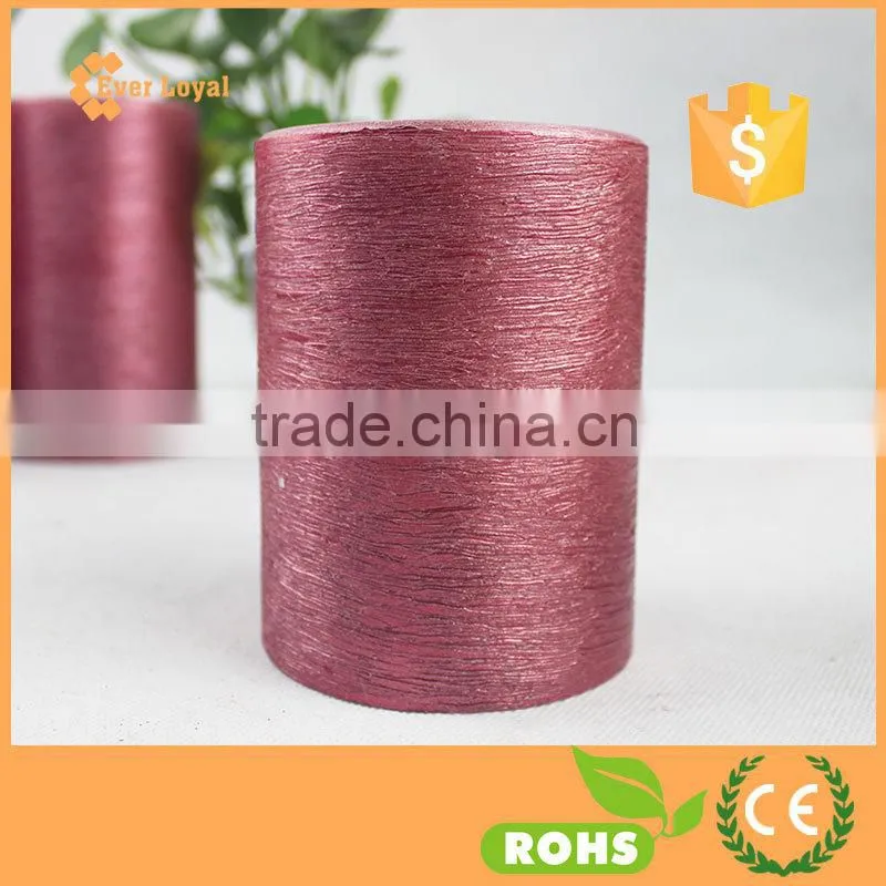 Red Flickering LED Candle Light Paraffin Wax Candle Round Edged
