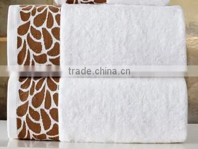 Hotel towel set 100%-cotton yarn embroidery designs