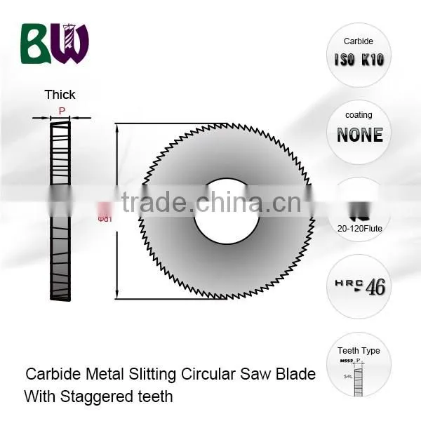 Staggered Teeth TCT Circular Saw Blade For Aluminium Cutting