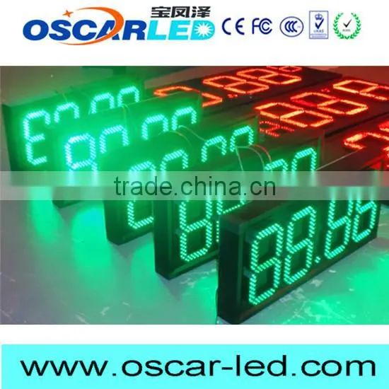 electronic single led sign led station gas price led screen 88.88 12 inch 7 segment price led display