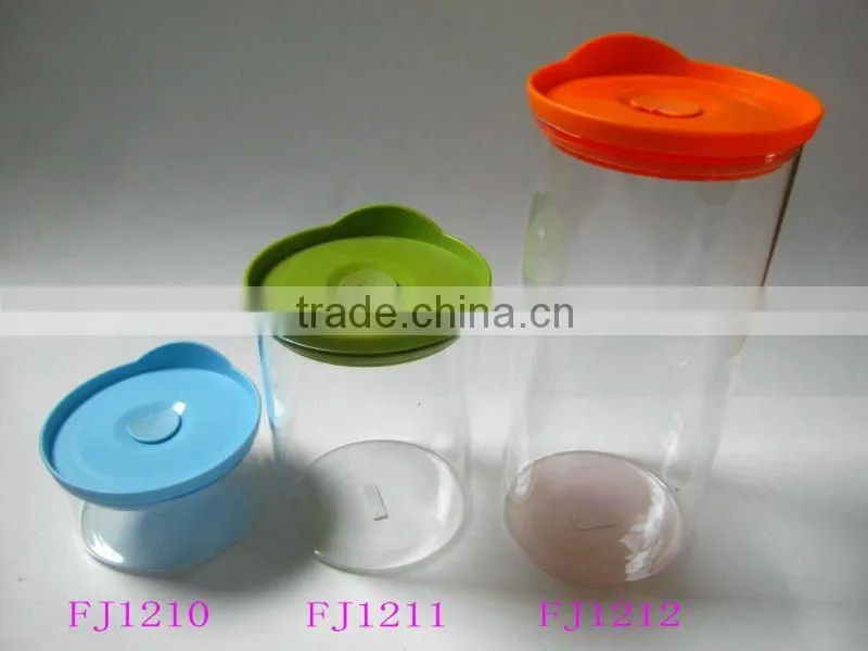 colorful lid food jars,cheap glass jars
