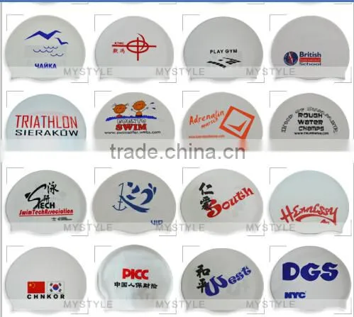 Water sport unique aqua silicone swimming caps/waterproof swimming caps