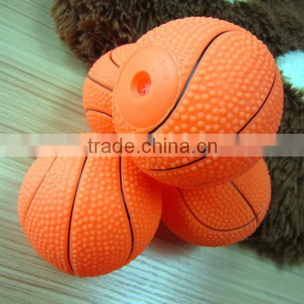 pet product display stand-6.5CM basketball dog chew toy