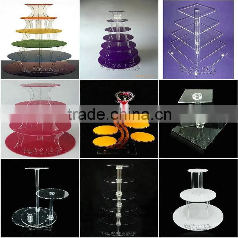 GH-RZ690 Shenzhen Guihe factory direct sale Freestanding acrylic poster display stand, modern acrylic cake display