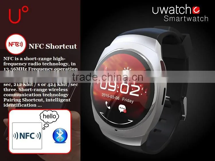 Cheap wrist watch with MP3 player compatiable with smartphone U0 smart watch
