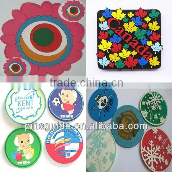 silicone soft pvc coaster set from china