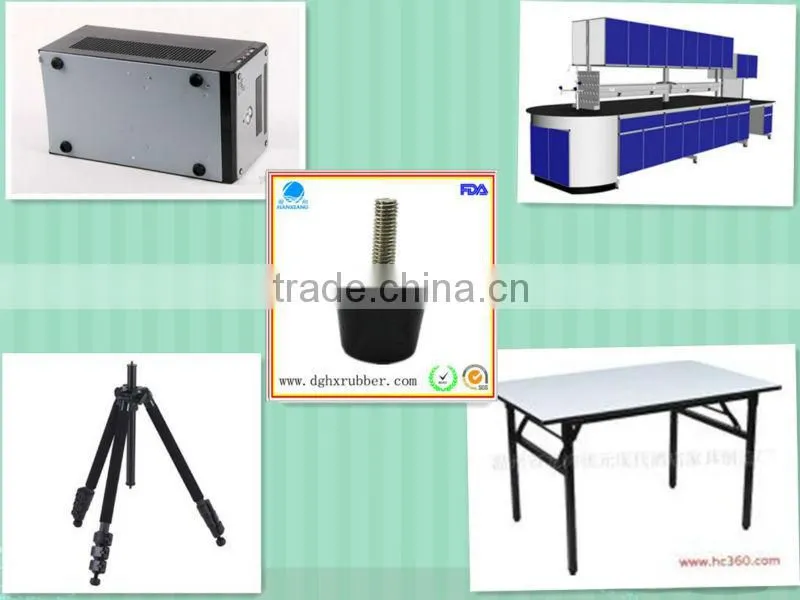 High quality rubber feet with metal for Aerospace and aviation instrument