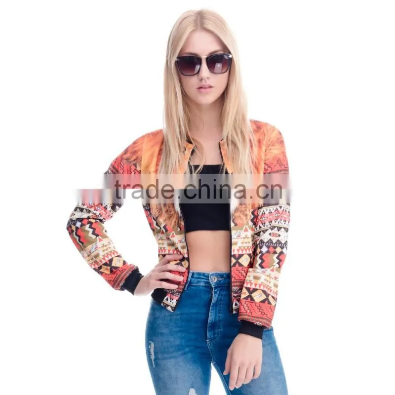 3D emoji printing hot fashion girl emoji bomber-jacket little moq to custom