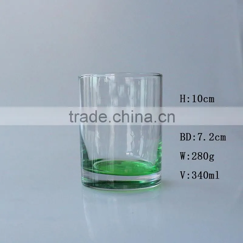 High quality china factory wholesale Green blue yellow Solid color Rock Tumbler whisky glass