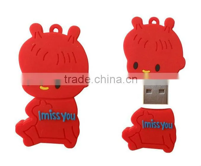 Lovely Silicon Cover usb flash driver u disk 2GB 4GB 8GB 16GB
