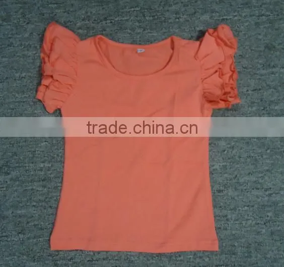 Hot sale Classical plain kids tank tops,ruffle kids tank tops,children's tops in stock