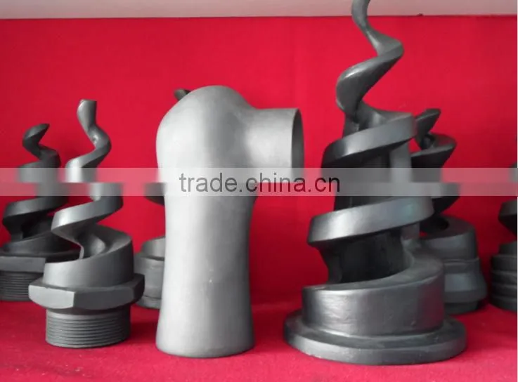 Large flow spiral fire equipment sisic spray nozzle
