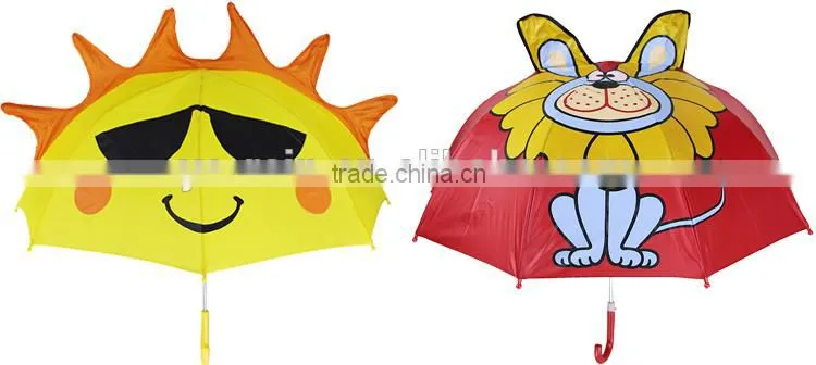 2015 muni children cartoon animal shape cheap fashion kids umbrella with two ears wholesale