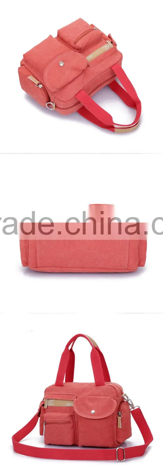 New Design Fashion Lady Zipper Canvas Bag