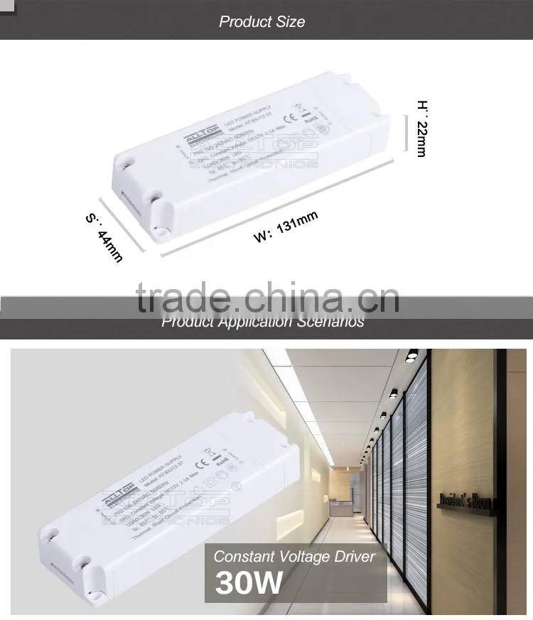 High efficiency 1250mA 30w led driver constant voltage