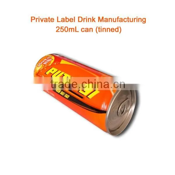 Private Label 250ml Can(tinned) Fruit Flavored Carbonated Drink in China