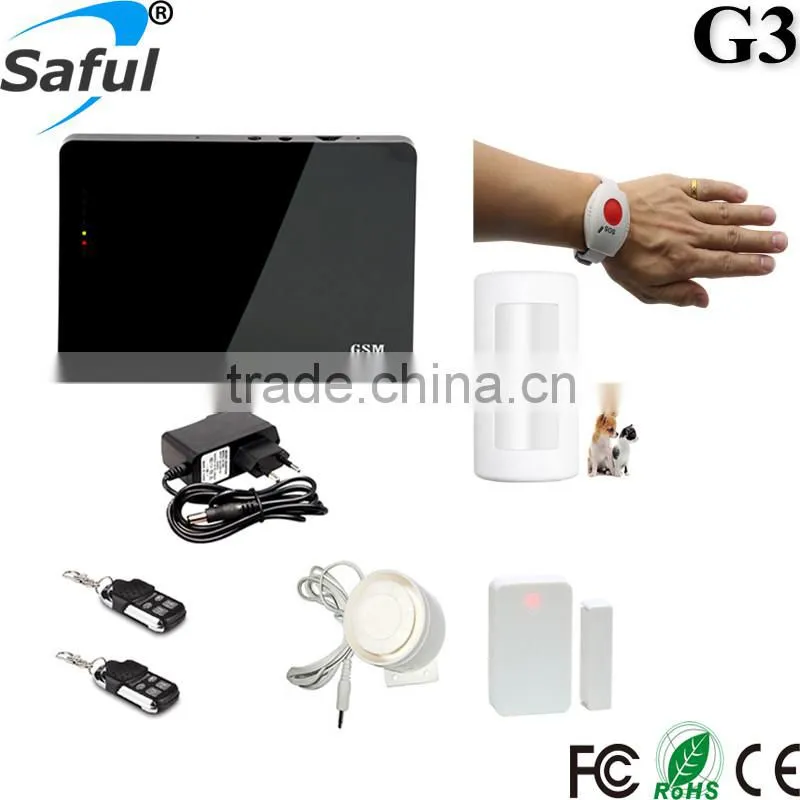 Wireless wearable panic button alarm system with function of android & ios APP