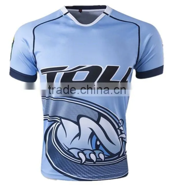 Professional athletes wholesale dry fit sublimated rugby jersey