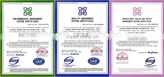 ISO standard high density polyamide nylon pipes for heating treatment