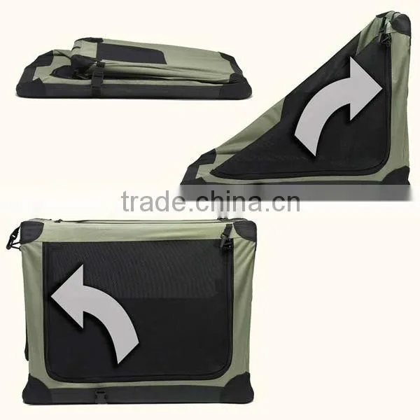Folding dog crate