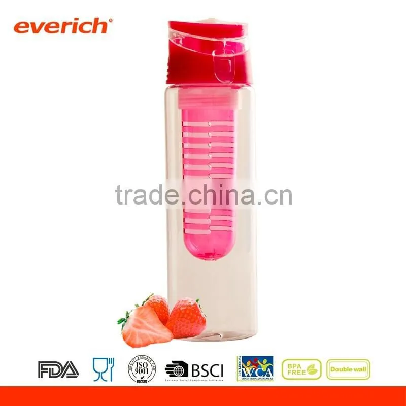 New products 2016 fruit water bottle / plastic drink sports bottle / water bottle fruit infuser