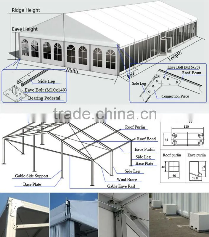 20m Width Cheap Tent Air Conditioned Tents For Parties