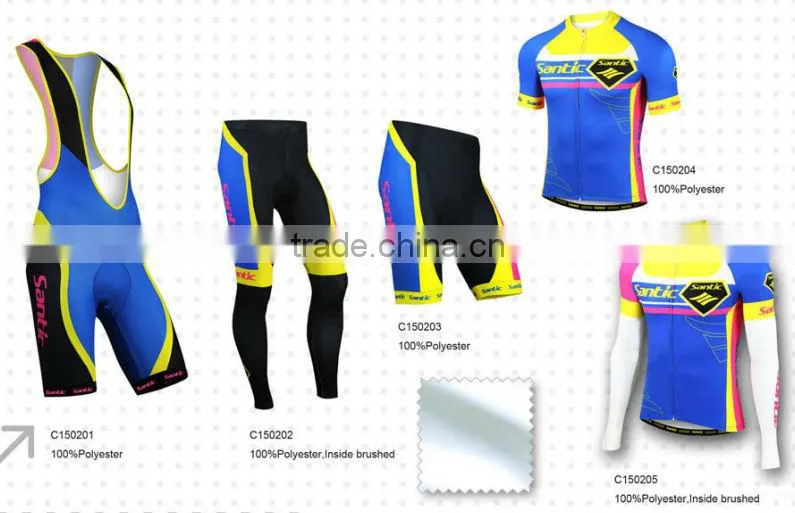 2015 new design sublimation men bib cycling wear collection
