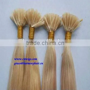 TOP selling curly colorful keratin fusion human hair extensions