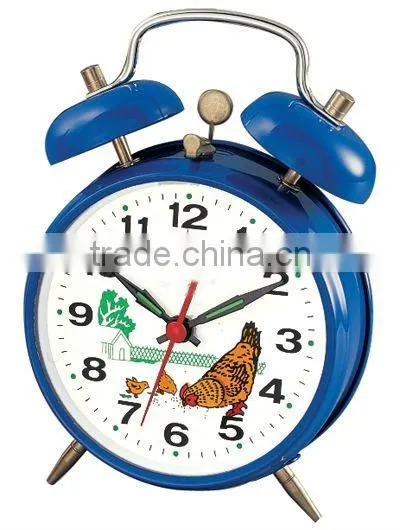 4 inches metal case mechanical alarm clock