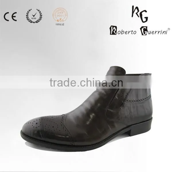Genuine Leather High End Ankle boots Man Leather Shoe