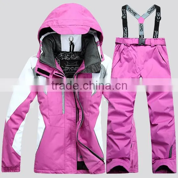 High quatity regular style men skiing jacket/ski suit/pants set
