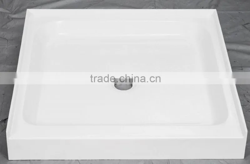 North America AUS market UPC/cUPC certified 3 side tile flange shower base, shower tray, deep shower tray