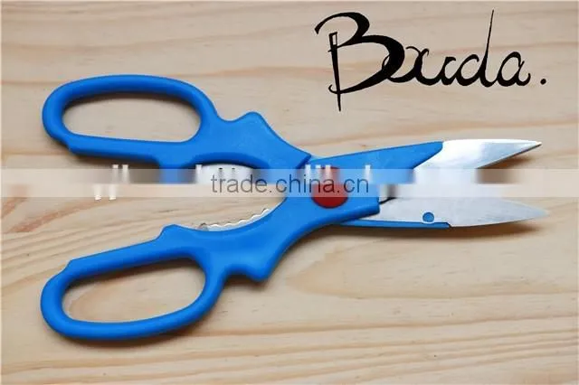 Multifunction high quality kitchen scissors with plastic handle BD-S1701