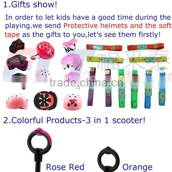 2013 CE approved Best gift folding boby foot scooter with soft seat for sale