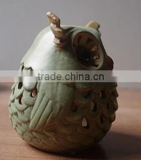 Ceramic owl shape home decoration