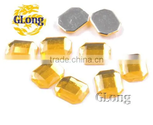8*10mm Acrylic Flat Back Octagon Mix Color Bling Rhinestone & Crystal For Stylish Bags Garment Shoes #GY010-10P(Mix-s)