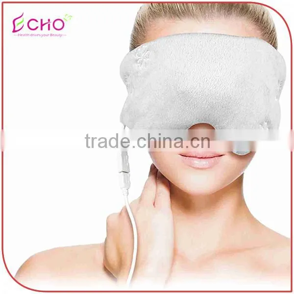 Polar Fleece Soothing Vibrating Embroider Heated Eye Care Massager