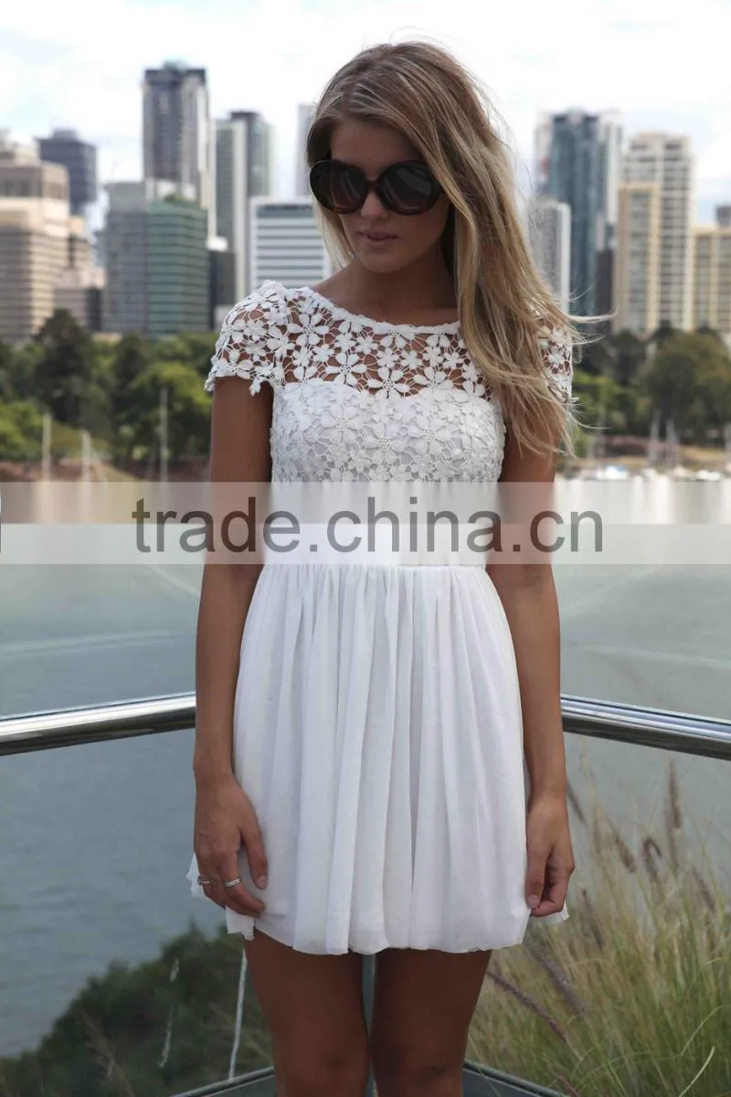 Marvelous Gorgeous Splendid and Posh Chiffon dress lace new fashion ladies dress, new model girl dress 2015, wedding party dress