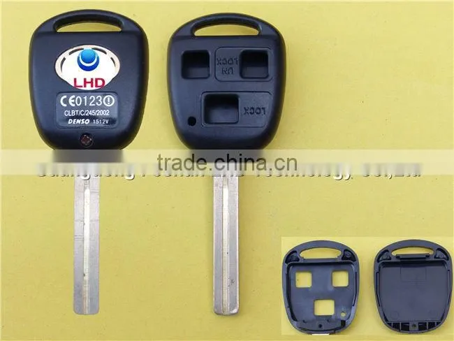 Replacement 3 Buttons With Logo Uncut Right Groove Blade Remote Blank Fob Key Case Shell For Mitsubishi Car Key