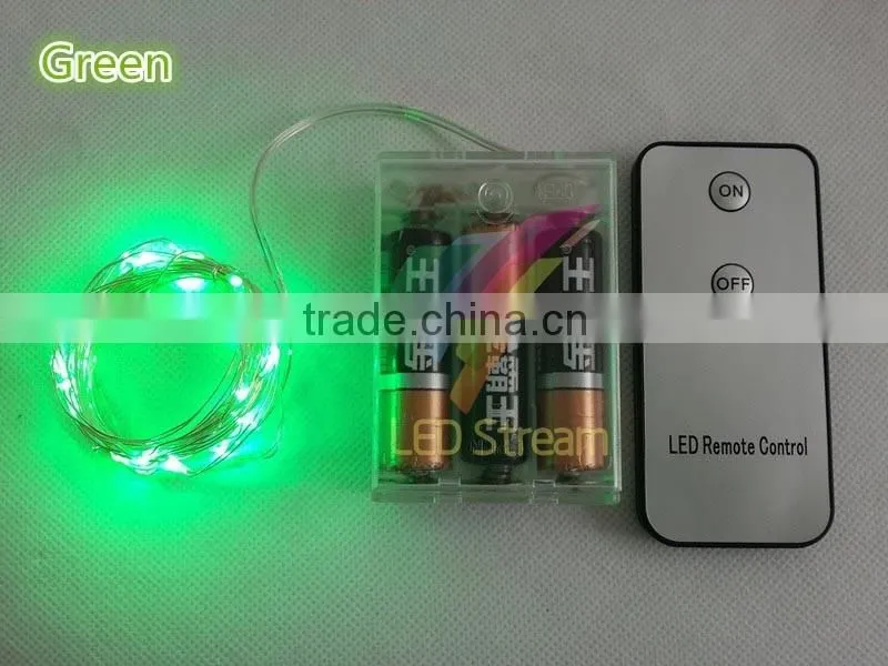 Brand New Remote Control 3M 30Led Mini Silver Color Copper Wire String Lights For Christmas Wedding Party