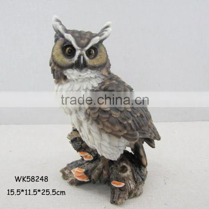 Garden decoration handmade wholesale polyresin bird figurines