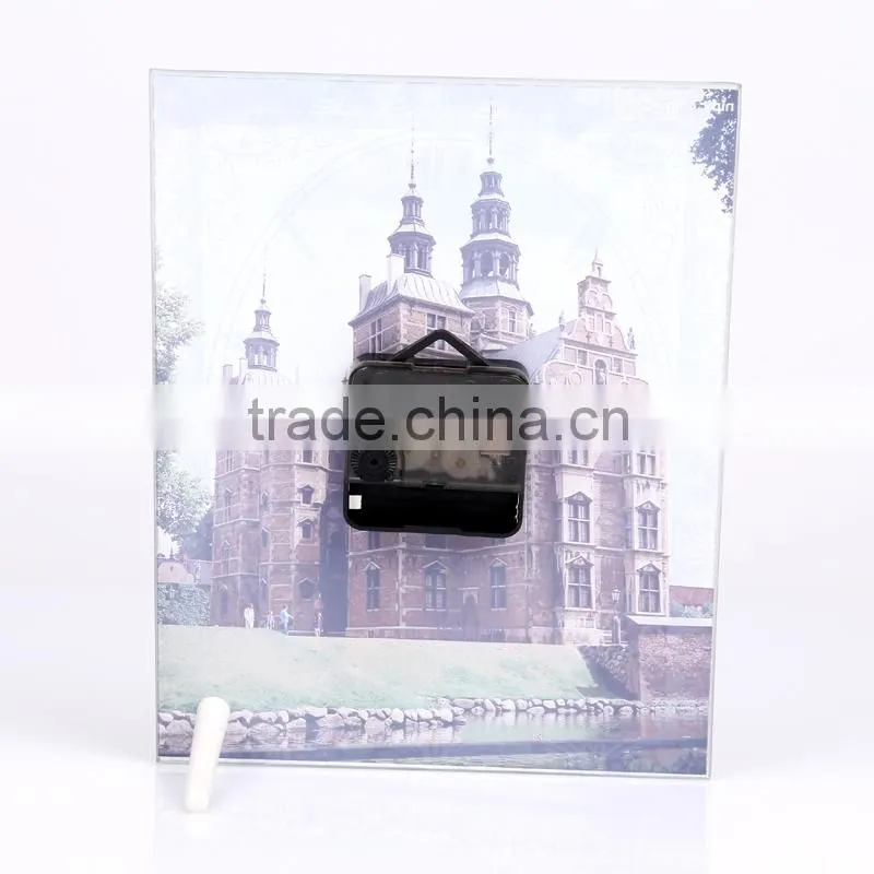 Sublimation glass photo frame, glass crystal clock