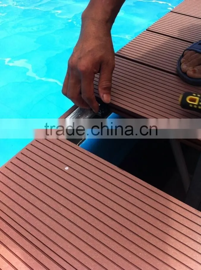 plastic wood(WPC) removable outdoor deck for swimming pool floor