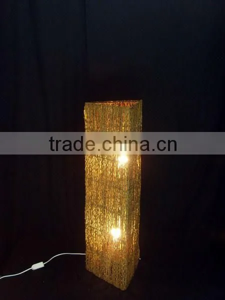 2015 Rattan floor lights/lamp with on/off switch on cable