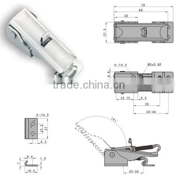 New design Latch SK3-022 adjustable hasp and staple lock
